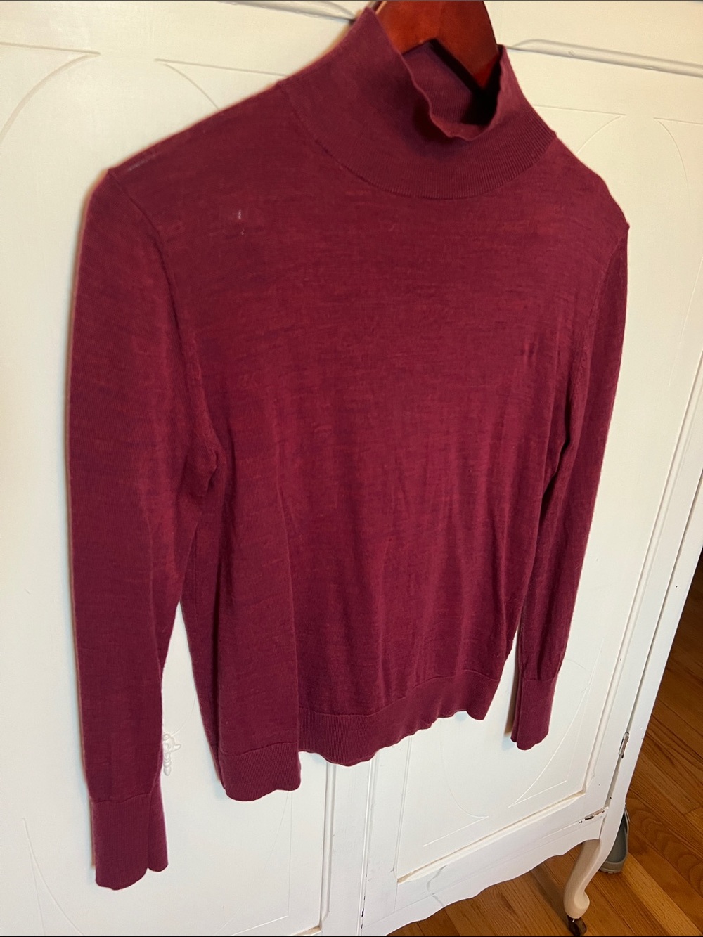 2/$7 Banana Republic Wine 100% Merino Wool Mock neck Sweater